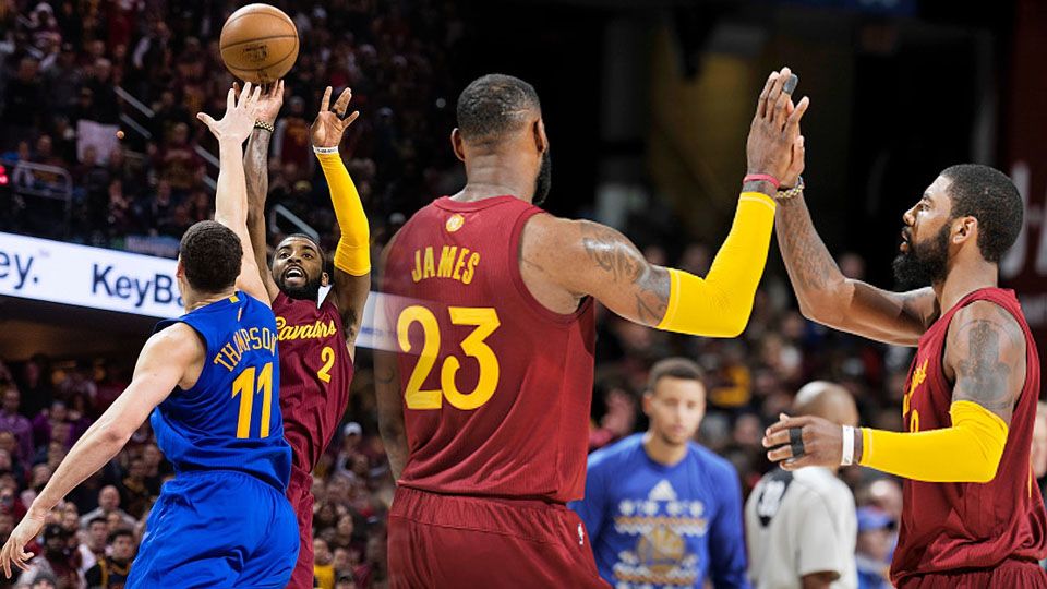 Golden State Warriors melawan Cleveland Cavaliers. Copyright: © Jason Miller/David Liam Kyle/NBAE via Getty Images